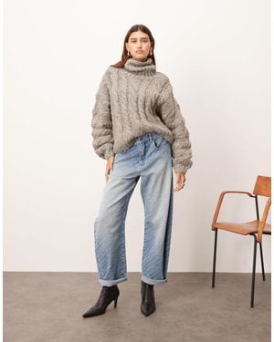 ARRANGE Tova Textured Jean - White