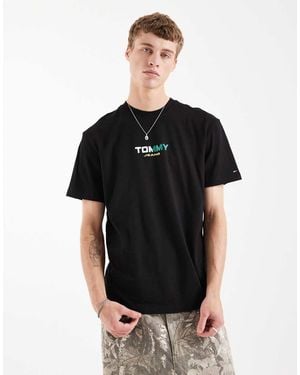 Tommy Hilfiger Back Print Relaxed Fit T-shirt - Black