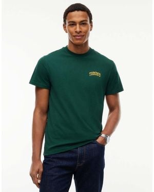 Tommy Hilfiger Logo Slim Jersey T-Shirt - Green