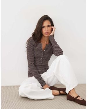 Cotton On Blake Henley Long Sleeve - White