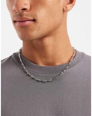 ASOS Waterproof Stainless Steel Fine Marina Neck Chain - Grey