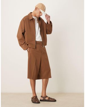 ASOS Smart Co-ord Oversized Bermuda Shorts - Brown