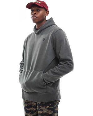 Fred Perry Sudadera Con Capucha De Tejido Grueso De - Gris