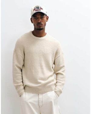Only & Sons Long Sleeve Soft Crew Neck Knit - Natural