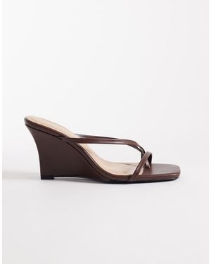 Raid Darby Wedge Sandals - Brown