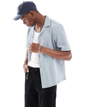 River Island Seersucker Overhemd - Blauw