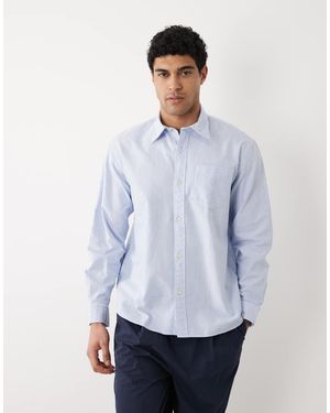 SELECTED 100% Cotton Oxford Long Sleeve Shirt - Blue
