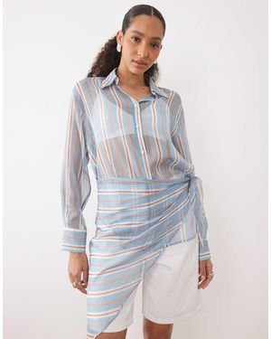 Mango Sheer Shirt - Blue