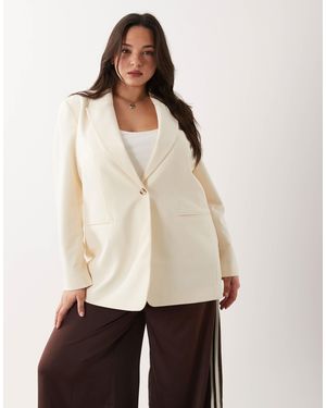 ASOS Curve Tailored Relaxed Blazer - White