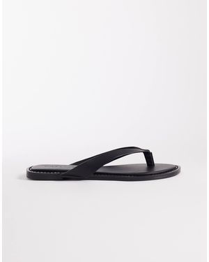 ASOS Fenna Premium Leather Flip Flop - White