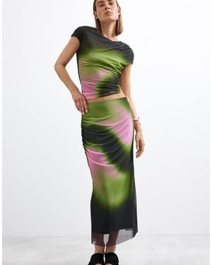 Desigual Pencil Knit Skirt - Green