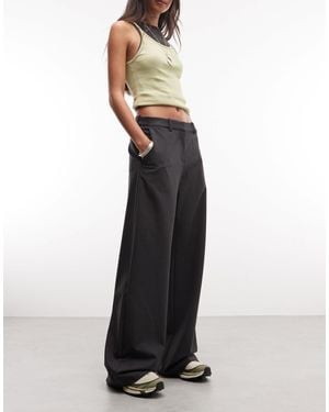Weekday Wide Leg Tailored Pants - White