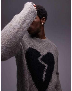 AllSaints Luvheart Knitted Jumper - Blue