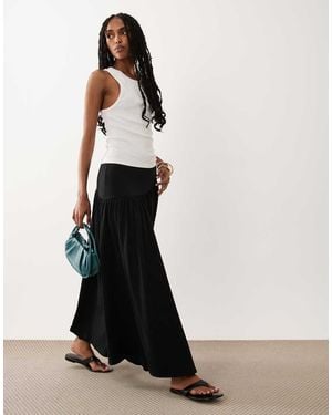 ASOS Asymmetric Waist Floaty Skirt Co-Ord - White