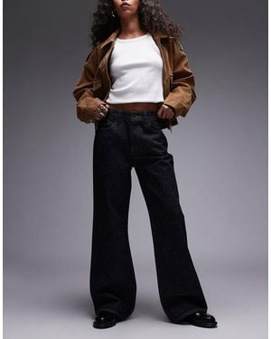 AllSaints Ember Sparkle Flare Jean - Black