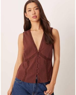 ASOS Gilet Con Finiture - Viola