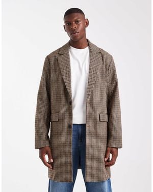 Jack & Jones Manteau aspect laine - marron à carreaux