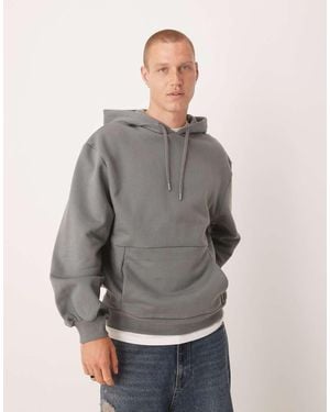 ASOS Premium Heavyweight Oversized Hoodie 400Gsm With Bell Sleeve - Grey
