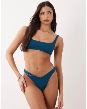 ASOS – maya – bikinihose - Blau