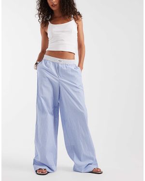JJXX Poplin Stripe Pants - Blue