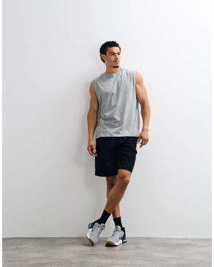 4505 Weite shorts aus baumwoll-ripstop mit reißverschlusstaschen - Weiß