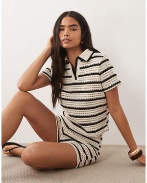 Mango Miffy Knitted Poloshirt Co-Ord - Brown