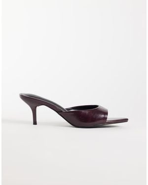 Threadbare Open Toe Slip On Mule Heel - Natural