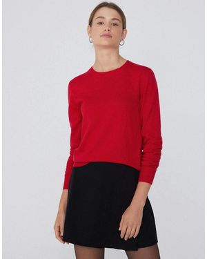 Tezenis Long Sleeve Round-Neck Heavy Jumper - Red