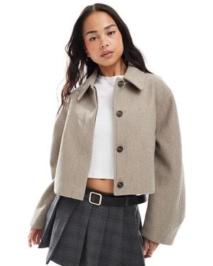 ASOS Top Collar Jacket - Natural