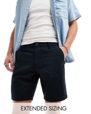 ASOS Pantaloncini Chino Skinny Neri Taglio Classico - Blu