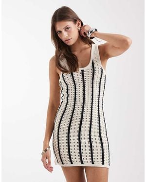 ASOS Crochet Knit Summer Mini Dress - White