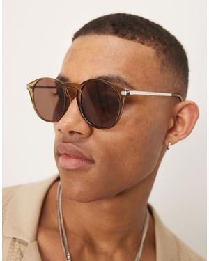 ASOS Round Sunglasses - Brown