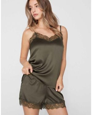 Tezenis Camisole With Narrow Shoulder Straps - Green
