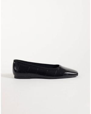 ASOS Layla Square Toe Ballets - Black