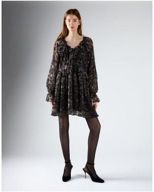 Glamorous Long Sleeve Mini Dress - Black