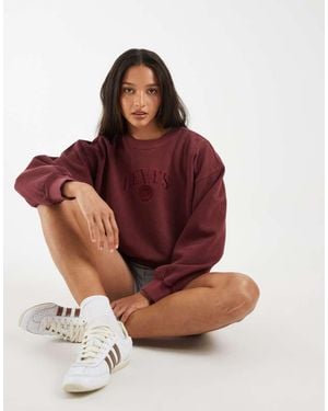 Levi's Felpa Vintage Squadrata Con Stampa Logo - Rosso