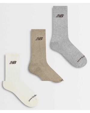 New Balance Calzini Crew Stagionali Per Tutti I Giorni 3 Paia - Bianco