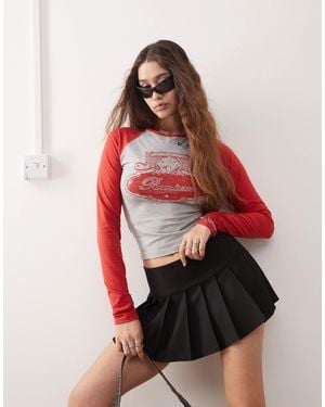 Monki Pleated Mini Skirt - Pink