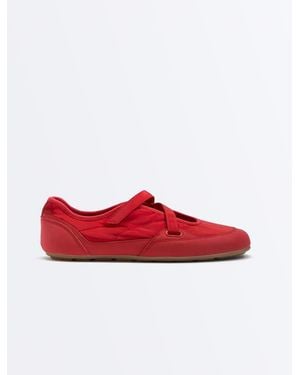 Oysho Nylon Sport Ballet Flat - Red