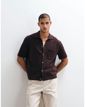 ARKET Textured Knit Shirt - Brown