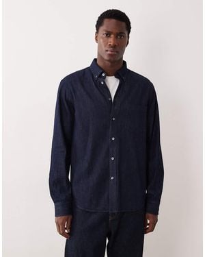 ARKET Camicia Lavaggio Scuro - Blu