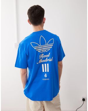 adidas Originals Adidas Football Real Madrid Icon T-shirt - Blue