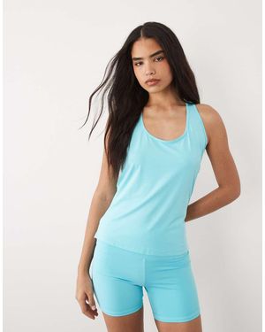 4505 Icon Active Quick Dry Chuck On Performance Singlet - Blue