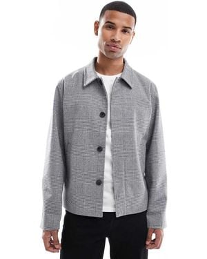 Jack & Jones Boxy Wool Blend Jacket - Grey