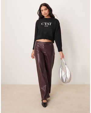 New Look – flauschiger pullover - Schwarz
