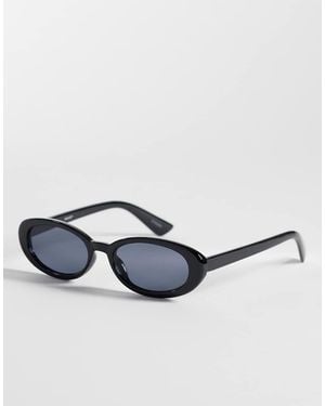 Pieces Gafas De Sol Negras Ovaladas De - Azul