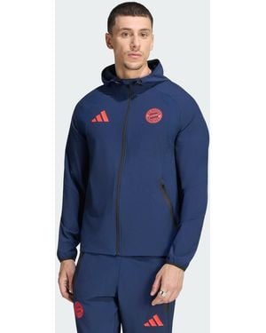 adidas Originals Fc Bayern Muenchen Tiro Travel Windbreaker - Blue