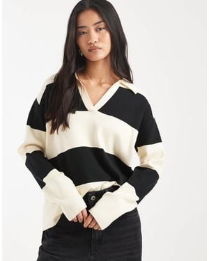 Threadbare – gestreiftes rugby-oberteil - Schwarz