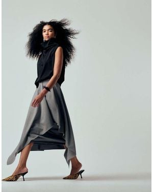 ASOS Tailored Hanky Hem Maxi Skirt - White