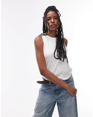 TOPSHOP Soft Loose Tank - White